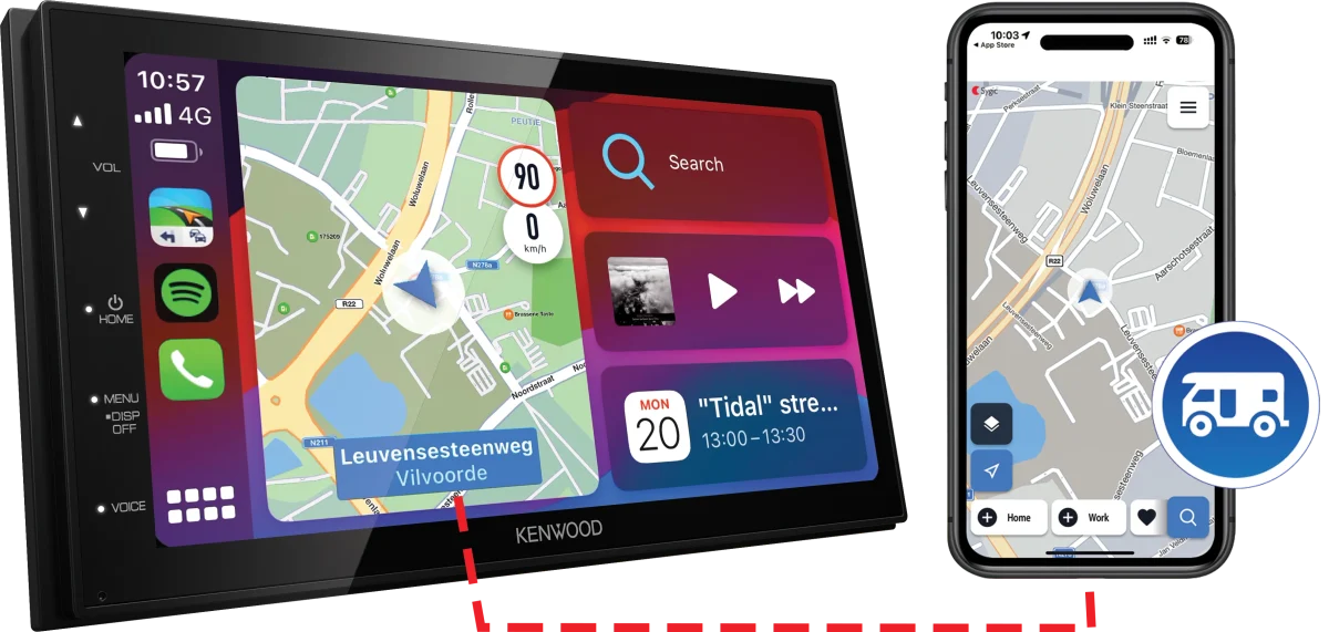 Kenwood DMX5020DABCAMPER DMX5020DABS inkl. Lizenz für Sygic GPS Navigations App – Bild 2