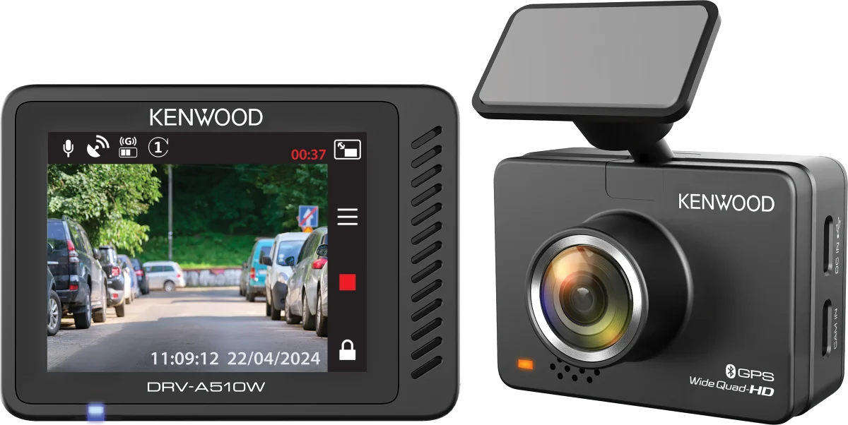 Kenwood DRV-A510W Dashboard-Kamera mit 2,0"-LCD-Display, 2K-HD-Aufnahme und drahtloser Verbindung – Bild 1