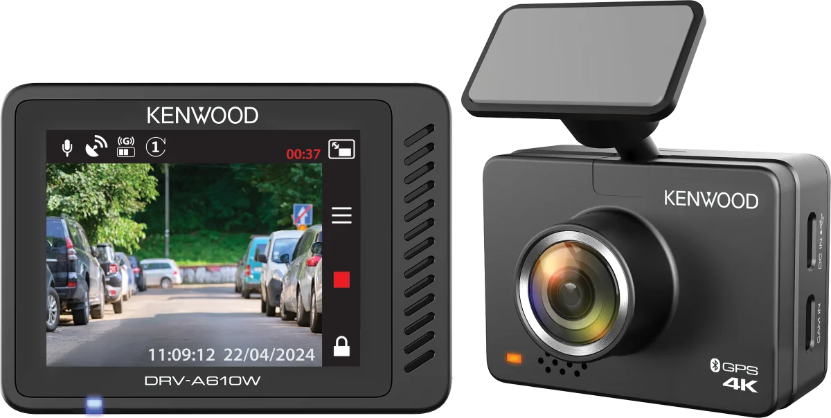 Kenwood DRV-A610W Dashcam mit 2,0-Zoll-LCD-Display, 4K-Ultra-HD-Aufnahmen und Wireless Link. – Bild 1