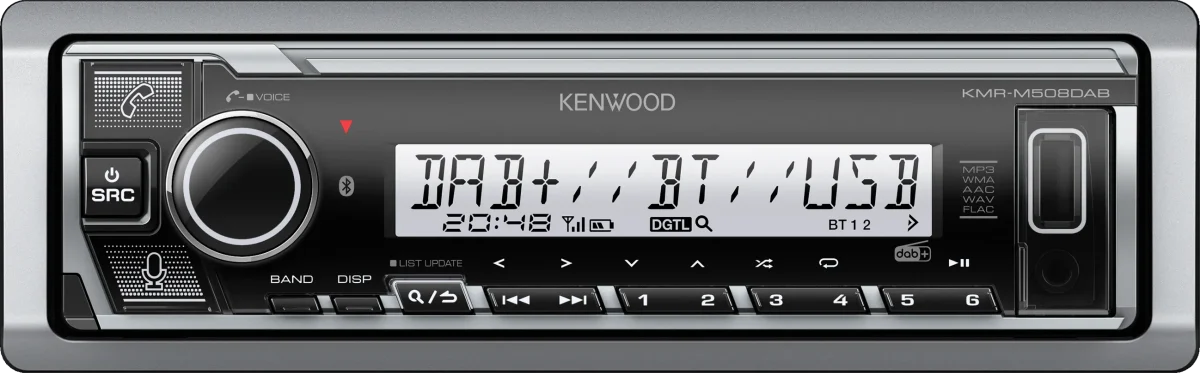 Kenwood KMR-M508DAB Marine Digital Media Receiver mit Bluetooth, Amazon Alexa per Sprachaktivierung & Digitalradio DAB+ – Bild 1