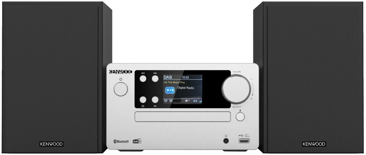 Kenwood M-725DAB-S Micro HiFi-System mit CD, USB, DAB+ und Bluetooth Audio-Streaming – Bild 1